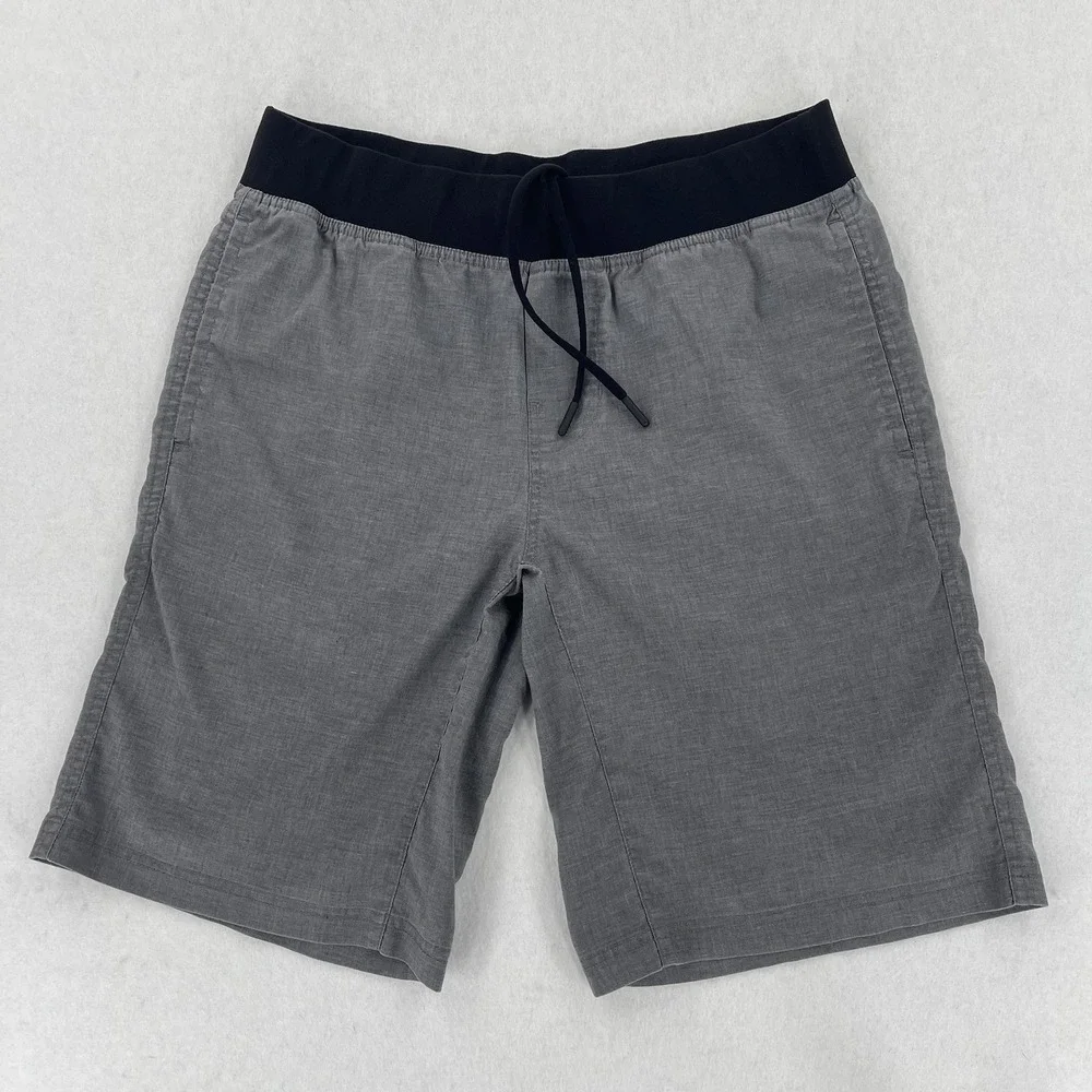 Prana Vaha Shorts Mens Small Gray Performance Stretch Yoga Workout Athletic